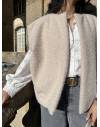 Gilet sans manches structuré beige