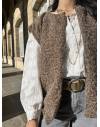 Gilet sans manches structuré chocolat