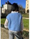 Gilet sans manches en mohair bleu ciel