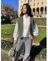 Gilet sans manches en mohair kaki