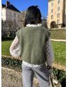 Gilet sans manches en mohair kaki