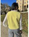 Gilet sans manches effet mouton jaune poussin