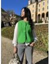 Gilet sans manches effet mouton vert