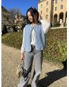 Gilet sans manches effet mouton bleu clair