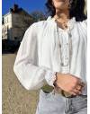 Chemise blanche à boutons blancs