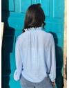 Blouse Avec Dentelle Bleu ciel