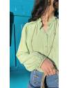 Blouse Avec Dentelle Verte