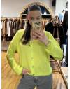Gilet en alpaga jaune fluo