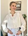 Blouse avec dentelle blanche