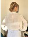 Blouse avec dentelle blanche