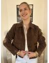 Veste Suédine Chocolat