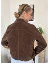 Veste Suédine Chocolat