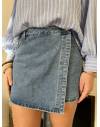 Jupe short en jean bleu