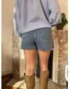 Jupe short en jean bleu