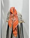 Carré Style Soie À Motifs Orange