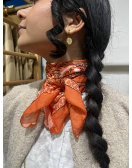 Foulard style bandana orange