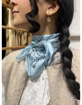 Foulard Style Bandana Bleu Ciel