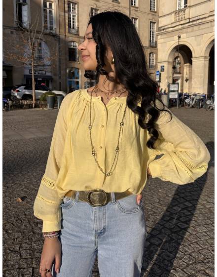 Blouse jaune légère