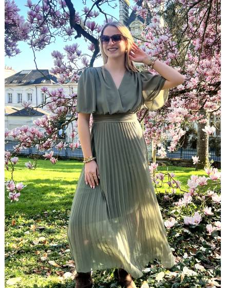 Robe Longue Verte Kaki