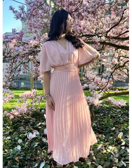 Robe Longue Rose Pale