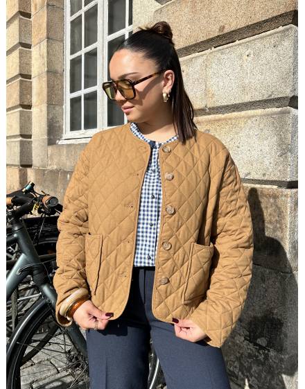 Veste matelassée camel