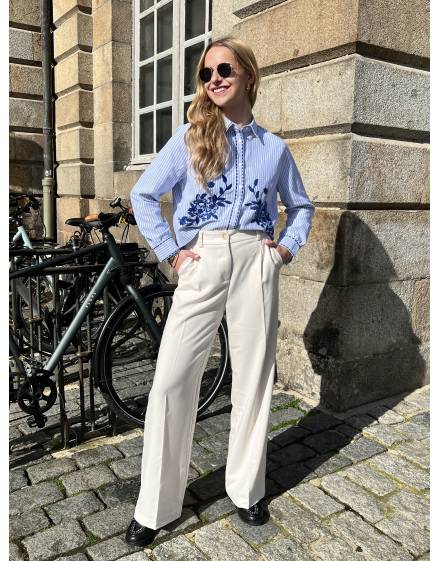 Pantalon de costume écru