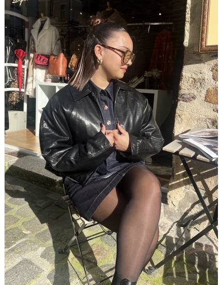 Veste bombers effet cuir