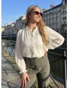 Blouse en gaze de coton blanc