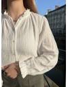 Blouse en gaze de coton blanc