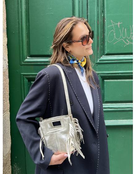 Mini Sac À Main À Franges Argenté