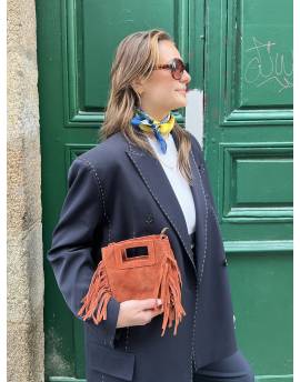 Mini Sac À Main À Franges Terracotta