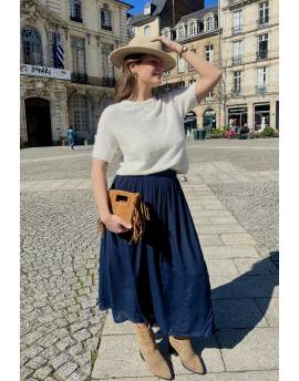 Jupe longue bleu marine