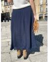 Jupe longue bleu marine