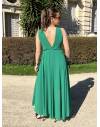 Robe cocktail vert intense