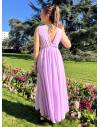 Robe cocktail violet pastel