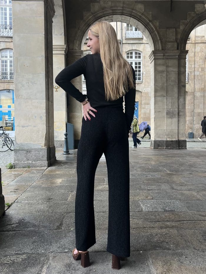 Pantalon à Paillettes Noir 2