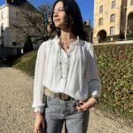 Chemise à Col Dentelle Blanche 3