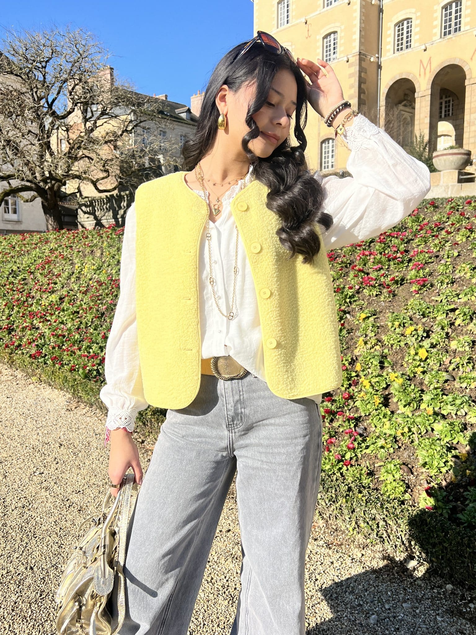 Gilet Sans Manches Effet Mouton Jaune Poussin 2 Gilet Sans Manches Effet Mouton Jaune Poussin 2