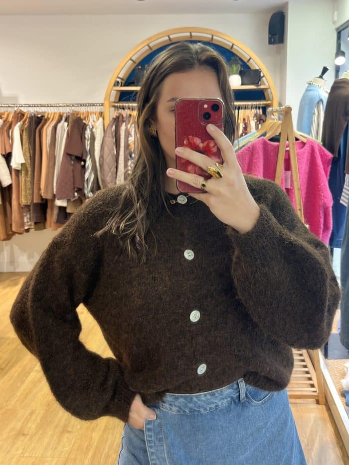 Gilet en laine chocolat Gilet en laine chocolat