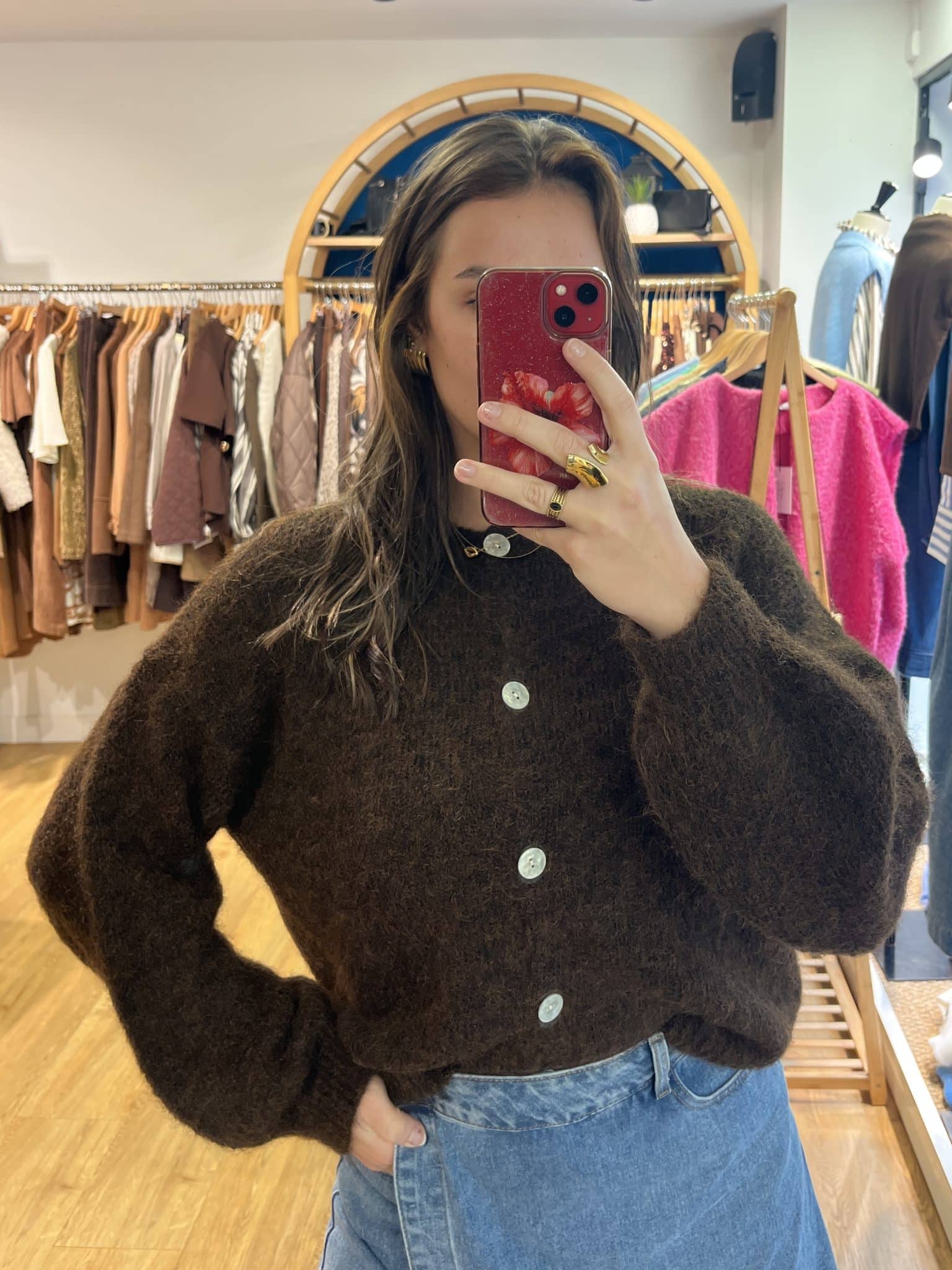 Gilet en laine chocolat Gilet en laine chocolat