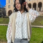 Gilet Sans Manches En Mohair Ecru