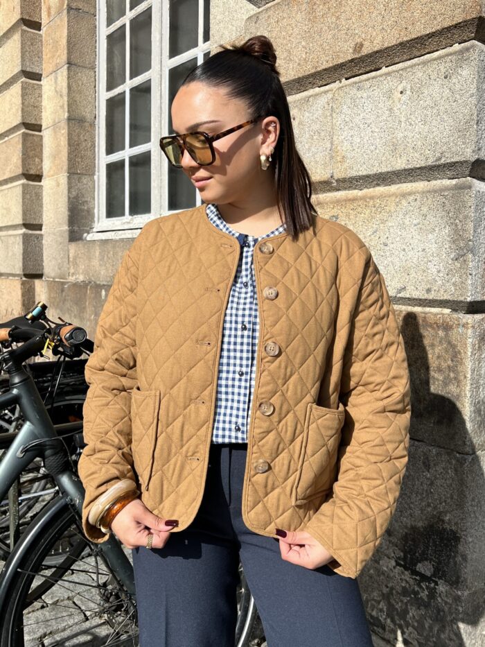 Veste Matelassée Camel Veste Matelassée Camel