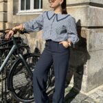 Pantalon Bleu Marine Coupe Droite