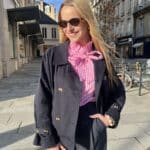 Trench bleu marine Avec Doublure Vichy