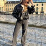 Jeans À Strass Noir