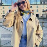Trench Beige À Doublure Rayée