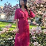 Robe cérémonie rose fushia