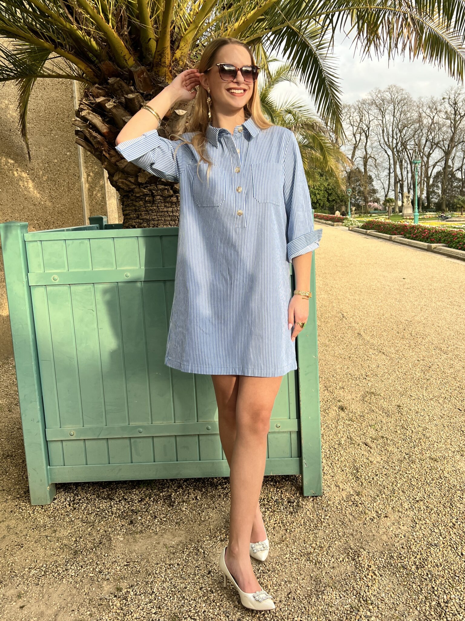 Robe À Rayures Bleu Ciel Et Blanche Robe À Rayures Bleu Ciel Et Blanche