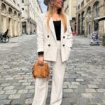 Pantalon En Lin À Rayures