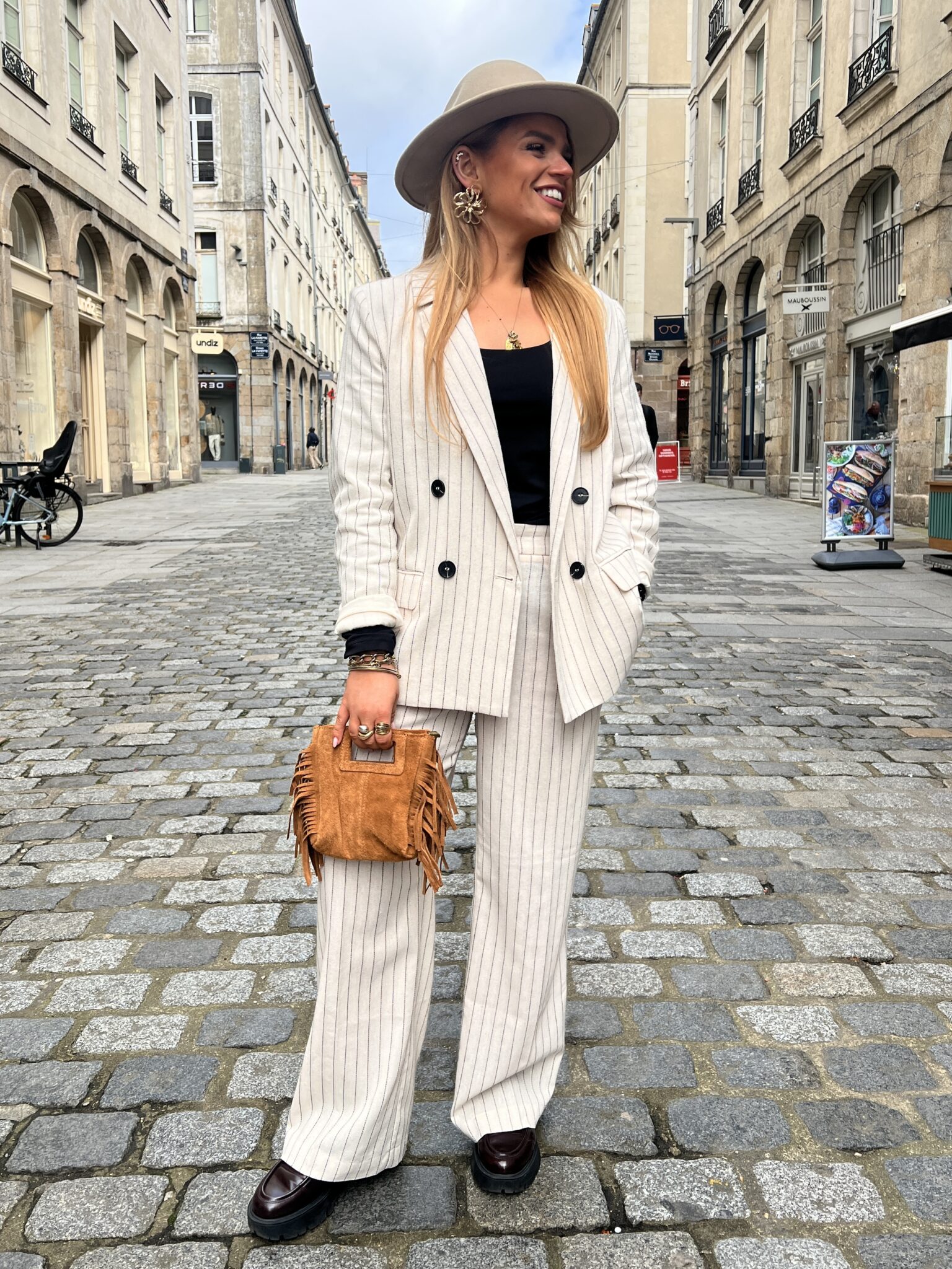 Pantalon En Lin À Rayures Pantalon En Lin À Rayures